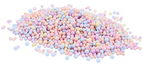 DOITOOL Macaron Farbige Schaumstoff Füllperlen Bunte Kleiner Füllbällchen Leicht Für Heimdekoration Bastelprojekte Partyfüllung