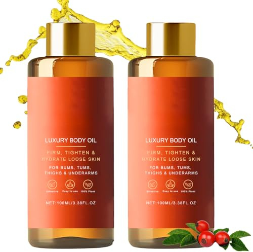 2PCS Glow Remedy Oil Skin Tightening, Magic Body Firming Oil, Magic Luxury Body Oil, Moisturising Body Oil for Women, Tighten Loose Skin, Reduce Wrinkles, Friendly to All Skin Types, 100ml × 2