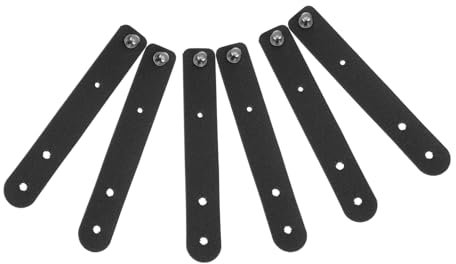 SHINEOFI 6pcs Black Leather Cable Tie Holders Cord Organizers for Data Line Management, Cable Accessories for Home and Office Use