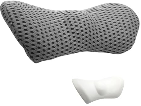 Cojín lumbar curvado para asientos de oficina y coche, con fundas lavables para mejorar la comodidad de la silla de oficina