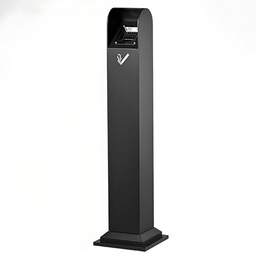 Enpvneer Posacenere da Pavimento, Portacenere Colonna da Esterno, Colonna di Fuliggine da Esterno, Portacenere Colonna for Cenere Verticale, per La Casa, All'aperto, Bar, Ufficio(Color:Nero)