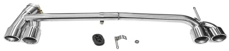 Für BMW Für F30 F31 320i 330i 3 Serie Quad Auto Auspuff Spitze Schalldämpfer Düse Schwanz Piipe System Endrohr Schalldämpfer(Silber)