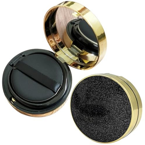 INOOMP Cajas de Maquillaje Rellenable con Cojín y Borla para Polvos Sueltos 15g, Estuche Compacto Portátil Vacío para Polvo Sellador y Fijador, Caja Pequeña para Cosméticos de Viaje