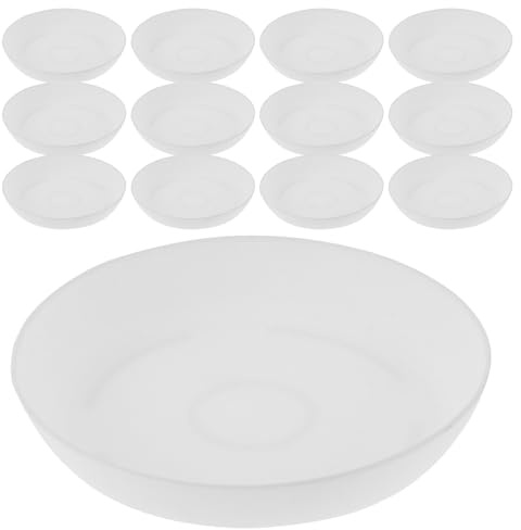 Genérico 24 Bandejas de Goteo Redondas para Plantas de Vivero, Platillos de Plástico Grueso de 11 Cm, Base para Macetas Interiores y Exteriores, Recogedor de Agua para Suculentas y