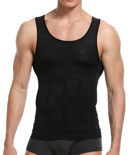 Mens Compression Vest Slimming Sleeveless Body Shaper Undershirt Seamless Shapewear Tank Tops
