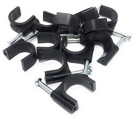 Kabelschellen Nagelschellen für Kabel 5,95 in Schwarz nach Auswahl (6mm 36 Stck)