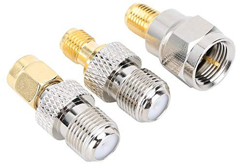 F-typ till SMA-adapter, 50 Ohm impedans ren mässing F-typ till SMA HF koaxialkontakt för externa Wi-Fi-radioantenner 6st