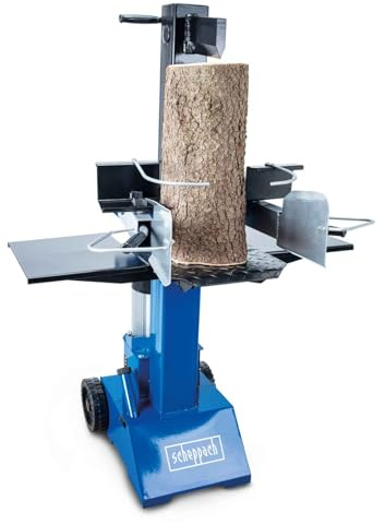 Scheppach Holzspalter HL810 Brennholzspalter mit 8 Tonnen Spaltkraft 3500W | Hydraulikspalter stehend 400V, Vario Spalt System | Spaltgutmaße max. 550x300mm | Brennholzspalter für Hartholz & Weichholz