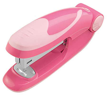 herlitz 50025442 Heftapparat No.24/6, Ergonomie klein, indonesia pink, 1 Stück