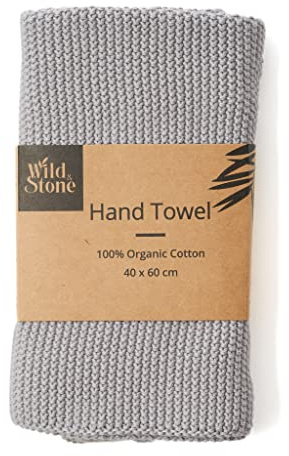 Wild & Stone | Asciugamano da cucina in cotone biologico | Perfetto per la casa | Asciugamani ecologici (Grigio Tortora)