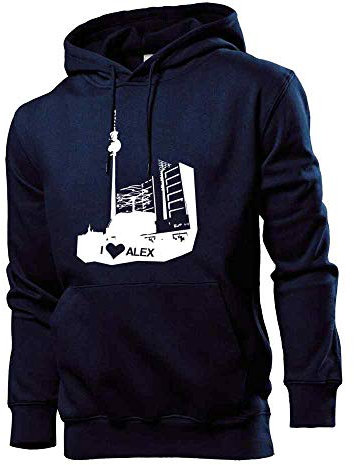 Generisch I Love Alex in Berlin Männer Hoodie Sweatshirt Navy XXL