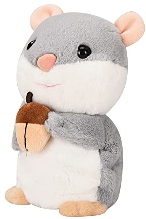 LICHENGTAI Jouet Parlant pour Hamster Qui Répète Ce Que Vous Dites, Jouet Interactif en Peluche pour Hamster Parlant, Animal en Peluche Figurine Jouet Interactif pour Bébé Enfants Tout-Petit