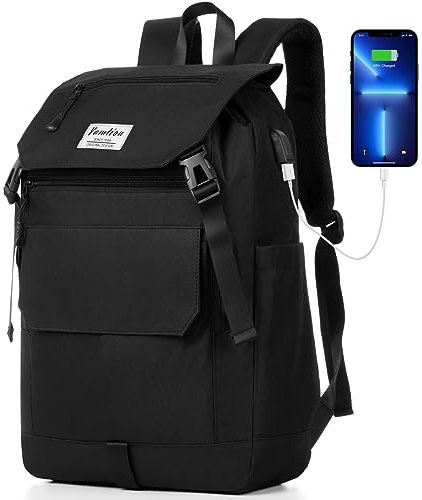 YAMTION Große Kapazität Rucksack Damen Herren mit 17 Zoll Laptopfach,Rucksack Schule Teenager Jungen Mädchen,Schultasche Schulranzen Student Tagesrucksack für Uni Büro Freizeit Arbeit Wandern