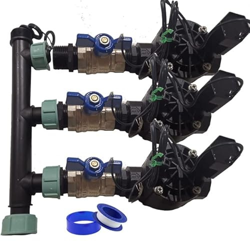 Suinga Sistema de Riego Automático para Jardín de 3 Zonas | Electroválvula HV 1 9V | Programadores a Pilas