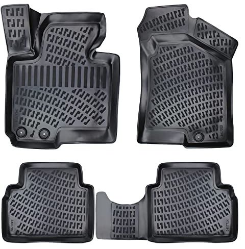 fussmattenprofi.com 3D Auto Gummimatten Set für Hyundai ix35 Baujahr 2010-2015 | Hoher Rand 5cm Allwetter Geruchlos rutschfest Gummifußmatten TPE Fussmatten