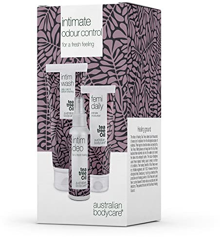 Intimes Geruchskit mit Teebaumöl für Frauen - Feminines Hygiene-Set mit Intimwaschmittel, Femi Daily und Intim-Deo - Beseitigt Gerüche und fördert Frische - Perfekt für die Intimhygiene