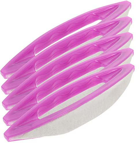Beatifufu 5pcs Nail Waxing Brush and Purple Sheepskin Buffing Pads Manicure Nail Polishing Tools Household Waxing Files for Natural Art Supplies