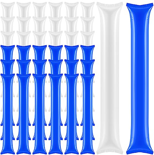 Junkin 240 Pieces Thunder Sticks Boom Sticks Noise Makers for Sporting Events Cheering Sticks Noisemakers Stick for Football Game Party Sport Events (Blue, White)