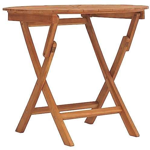 vidaXL Gartentisch Klappbar Ø 85x75 cm Massivholz Teak