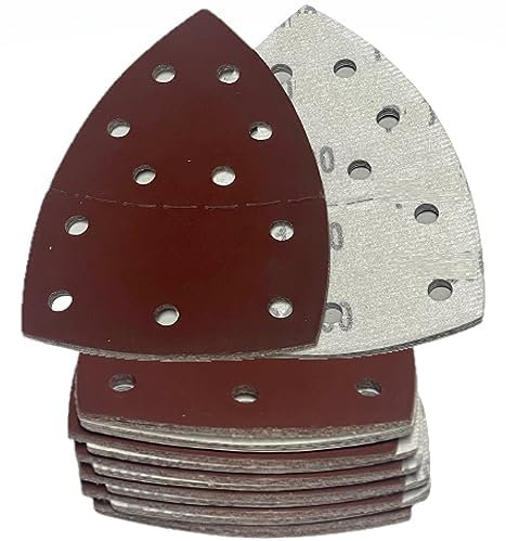 Multischleifer schleifpapier 800 Körnung | 30 Stück | Prio-schleifdreiecke105x152 | Deltaschleifer Schleifpapier | Schleifpapier für Dreieckschleifer | (K-240-1.000) (Korn 800)