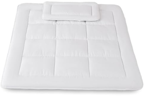 EDS Cot Bed Duvet And Pillow Set 4.5 Tog Anti Allergy Breathable 100% Microfiber Toddler Bedding Cot Bed Duvet for Newborns Kids Baby Girls and Boys (4 .5 TOG)