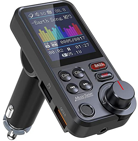 Bumdenuu BT93 Lecteur Mp3 pour Voiture U Musique Bluetooth 5.0 Émetteur Réglage Mode EQ Charge pour Voiture USB
