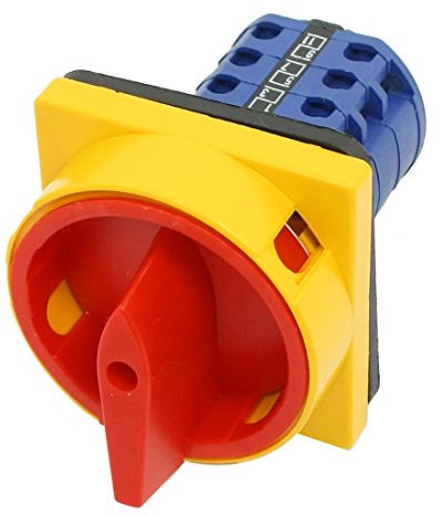 ThraKi Schalter Drehschalter Umschalter Drehbarer Umschaltschalter, automatischer Transferschalter, EIN/Aus, 2 Positionen, 3-poliger Umschalt-Nockenschalter, Ui660V Ith 20A-Schalter