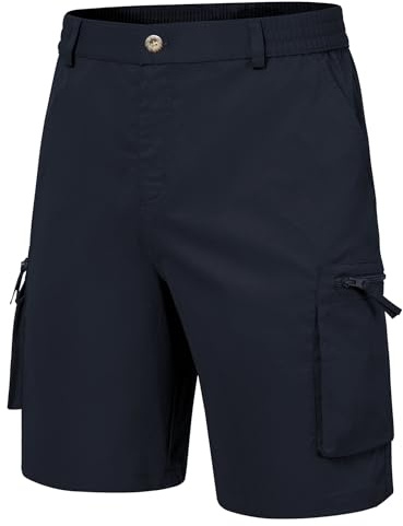 YuKaiChen Men's Cargo Short Combat Shorts Twill Summer Casual Shorts with Multi Pockets and Zip Fly