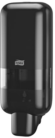 Tork Spender für Seifen und Händedesinfektionsmittel Schwarz S4, geeignet für Flüssigseife, Schaum und Gel, Elevation Design, 564508, 6 Stück