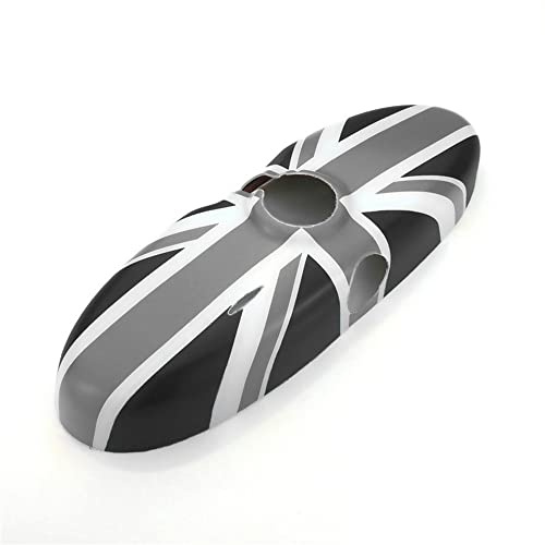 ABS Plastic Interior Rearview Mirror Cover Trim Decoration for Mini Cooper R55 Clubman R56 Hatchback R57 Convertible R60 Countryman R61 Paceman 2006~2016 (Union Jack Gray)