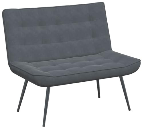 vidaXL Sitzbank Dunkelgrau 110x74x84 cm Samt