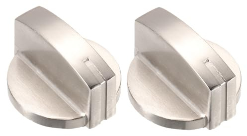 QUARKZMAN 2 Piezas De Perillas Para Estufa De Gas, Perillas De Reemplazo Universal De 8mm Para Cocina, Interruptor De Superficie Metálica Duradera Para Encimera De Cocina (Oro Champán)