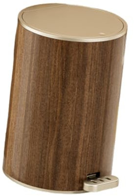 sporful Poubelle à pédale en bois avec pédale pour salon, maison, linge, (12 l)