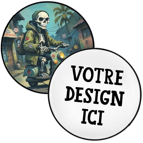 Groß Individuell Kries Aufnäher bis zu 25cm | Personalisiert Rückenpatch mit Wunschmotiv – Bild, Logo | Selbst gestalten Rückenaufnäher für Kleidung & Jacke | Custom Rund Iron On Backpatch (20.3cm)