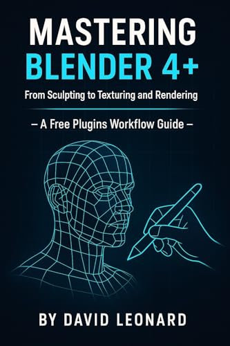 Mastering Blender 4+: From Sculpting to Texturing and Rendering —: A Free-Plugins Workflow Guide (English Edition)