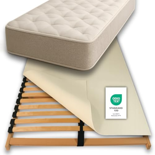 Hochwertiger Lattenrostschoner 140x200 – Extrem rutschfest, Oeko-TEX Zertifiziert, Antirutsch Matratzenschoner, Lattenrostschutz Made in Germany | Auch zwischen Topper & Matratze kompatibel