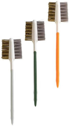 PartyKindom 3pcs Gas Stove Cleaner Cooktop Cleaning Brush Double Ended Kitchen Small Wire Brush for Removal Hob Stovetop Cleaner for Gas Burners