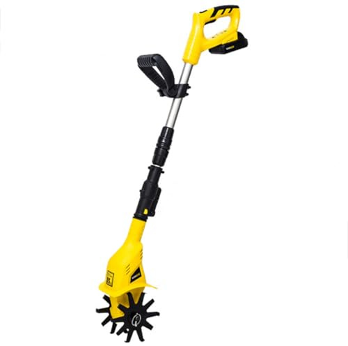 Electric Handheld Tiller Cultivator, Battery Powered Rototiller for Efficient Soil Cultivation in Gardens and Vegetable Plots