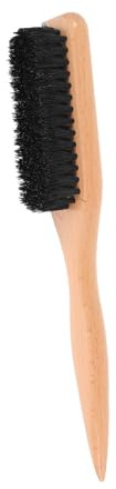 NOLITOY Bartbürste Aus Pferdehaar Für Männer Bartreinigungsbürste Mit Abgestuftem Griff Bartkamm Mit Holzgriff Kompakt Für Reisen Und Täglichen Gebrauch