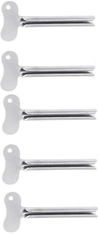 5Pcs Stainless-Steel Tube Toothpaste Squeezer Keys Metal Hair Dye Color Wringer Tool Durable Key Roller Dispenser Processing Bathroom Safety, Aids and Accessories