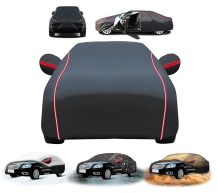 Car Cover for Jaguar XK 2007-2014 (479.4 x 189.2 x 132.9cm),4-Season Car Cover - Rain/Snow Resistant + UV Protection + Dustproof + Anti-Aging, Night Reflective Strips
