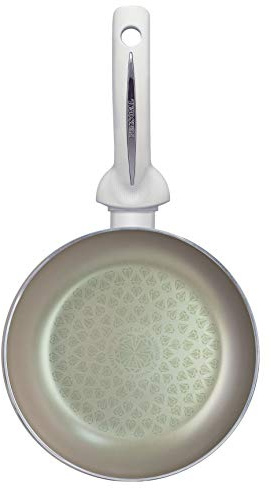 Pensofal, Padella alta, Serie White Diamond®, Alluminio con Rivestimento Antiaderente a 6 Strati, Diametro 20 cm, 1 Litro, Manici Soft Touch, Adatta all'induzione, Bianco