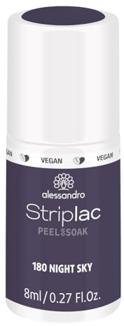 alessandro Striplac UV-Nagellack Night Sky– Schonend und langanhaltend – Einfache Entfernung dank Peel-Off-Technologie – Vegan und tierversuchsfrei – 8 ml