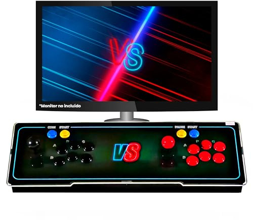Unicview Pandora Box 3D, Retro Consola Maquina recreativa Arcade Video, Joystick Arcade, Versiones Originales Juegos Retro, Incluye Juegos 2D y 3D. Función de Guardar Partida, Pandora_5000