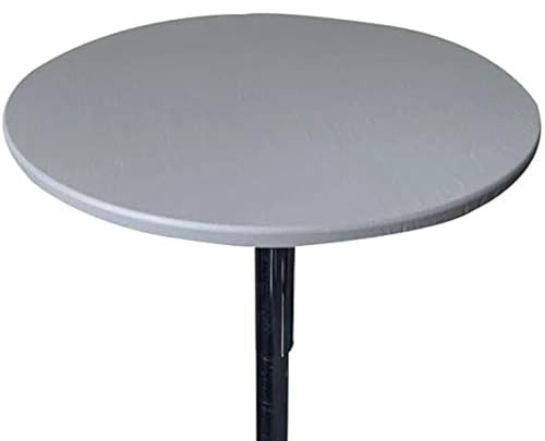 YCDZSW Runde Tischdecke,Gartentischdecke,Elastischer Rand, Wetterfest Für Zuhause, Partys, Urlaub, Hochzeit, Restaurant Größe Wählbar (Grau,Durchmesser 130cm)