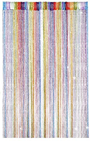 YKKJ 100 X 200 cm Türvorhang，Fadenvorhang perfekt，für Schlafzimmer,Restaurant, Fotografie Hintergrund, Fotohintergrund（Mehrfarbig）.