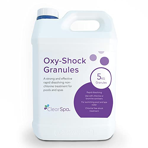 ClearSpa 5kg Non Chlorine Shock Granules - Hot Tubs, Swimming Pools and Spas - Oxidizer to aid water clarity for Chlorine or Bromine water environments