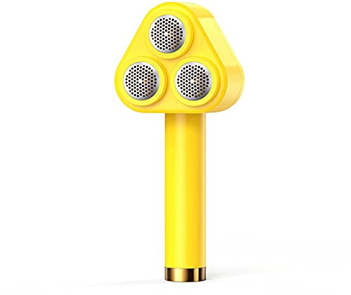 Fabric Shaver Defuzzer Electric Ribbon Remover Hair Ball Trimming And Shaving Machine Hair Removal Device Sticky Hair Clothes household USB Rechargeable (Color : Pink) (Yellow)