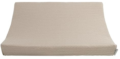Baby's Only - Baby Wickelauflagenbezug - Bezug für Wickelauflage Dawn - Bezug aus Baumwolle mit Fischgrätenmuster - Bezug für Wickelunterlage - 45x70 - Beige/Ecru