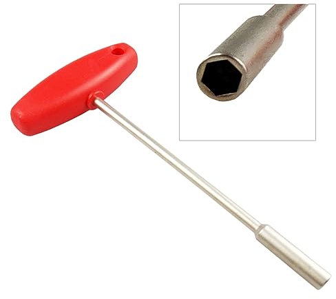 UKCOCO Verdeckter T-griff Speichenschlüssel Fahrrad Werkzeug Stahl Innensechskant Drahtspanner Robust Langlebig Für Reparatur Unterwegs Und Zuhause